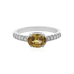 Yellow Zircon Silver Ring