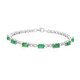 Zambian Emerald Silver Bracelet