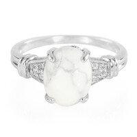 Howlite Silver Ring