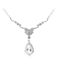 White Topaz Silver Necklace