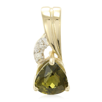 9K Cuprian Tourmaline Gold Pendant