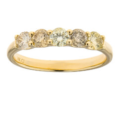 14K SI2 Fancy Diamond Gold Ring (CIRARI)