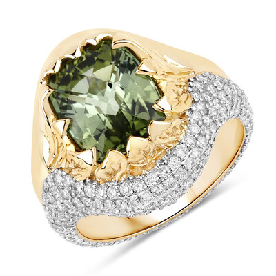 14K Brazilian Green Tourmaline Gold Ring (SUHANA)