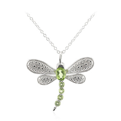 Burmese Peridot Silver Necklace