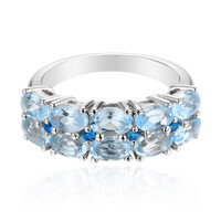 Sky Blue Topaz Silver Ring