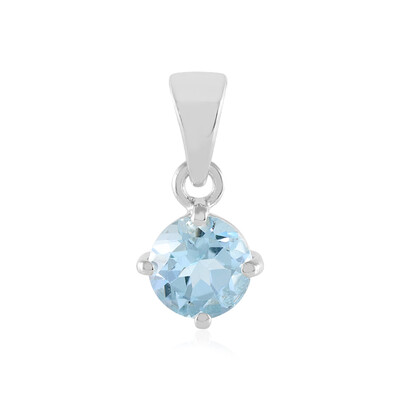 Sky Blue Topaz Silver Pendant