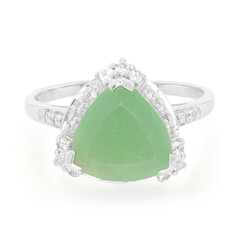 Green Chalcedony Silver Ring