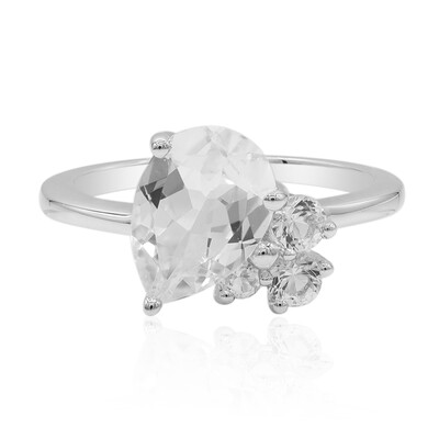 White Topaz Silver Ring