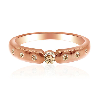 9K SI1 Argyle Rose De France Diamond Gold Ring (Annette)