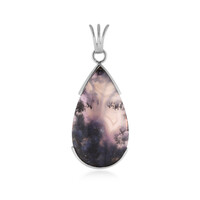 Purple Java Chalcedony Silver Pendant (Bali Barong)