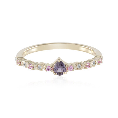 9K Unheated Ceylon Purple Sapphire Gold Ring