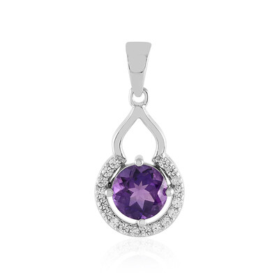 Siberian Amethyst Silver Pendant