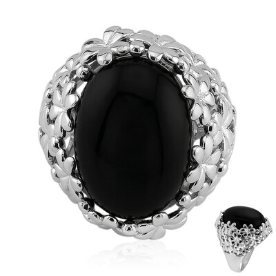 Black Onyx Silver Ring