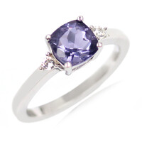 Blueberry Quartz Silver Ring