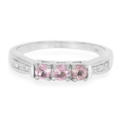 Pink Cuprian Tourmaline Silver Ring