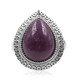 Lepidolite Silver Ring