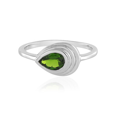 Russian Diopside Silver Ring