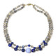 Blue Lace Agate Silver Necklace (Riya)