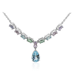 Sky Blue Topaz Silver Necklace