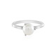 White Freshwater Pearl Silver Ring