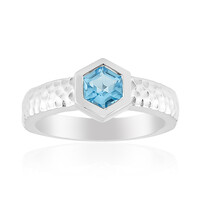 Swiss Blue Topaz Silver Ring (Pallanova)