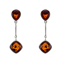 Baltic Amber Silver Earrings