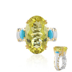 Ouro Verde Quartz Silver Ring (Gems en Vogue)