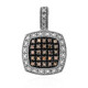 Champagne Diamond Silver Pendant