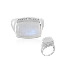 Rainbow Moonstone Silver Ring (KM by Juwelo)