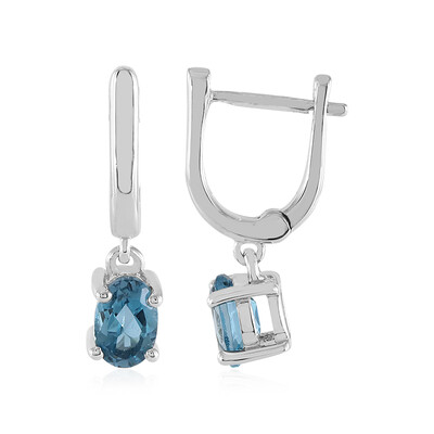 London Blue Topaz Silver Earrings