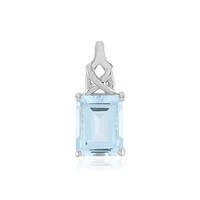 Sky Blue Topaz Silver Pendant