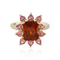 9K Hessonite Garnet Gold Ring (Adela Gold)