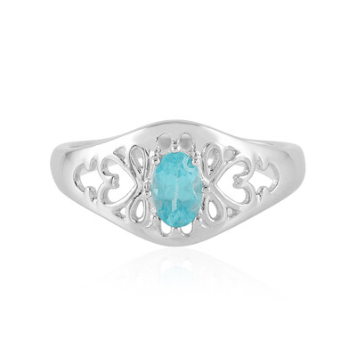 Blue Apatite Silver Ring