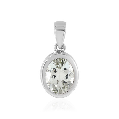 Green Amethyst Silver Pendant