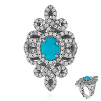 Sleeping Beauty Turquoise Silver Ring (Dallas Prince Designs)