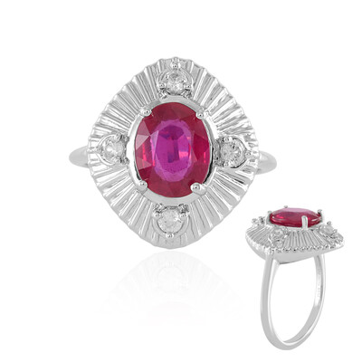 Bemainty Ruby Silver Ring