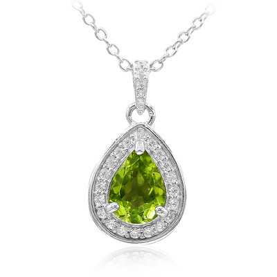 Burmese Peridot Silver Necklace