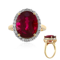 14K AAA Brazilian Rubelite Gold Ring (AMAYANI)