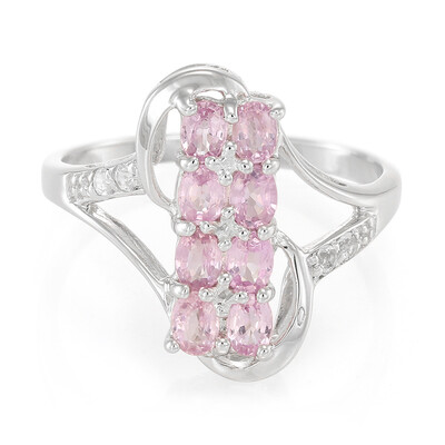 Ceylon Pink Sapphire Silver Ring