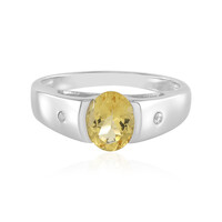 Yellow Beryl Silver Ring