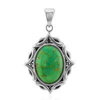 Kingman Green Mojave Turquoise Silver Pendant (Art of Nature)