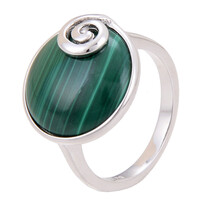 Malachite Silver Ring