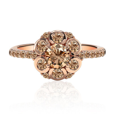 14K VS1 Argyle Rose De France Diamond Gold Ring (Annette)