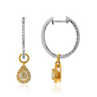 14K SI2 Yellow Diamond Gold Earrings (CIRARI)