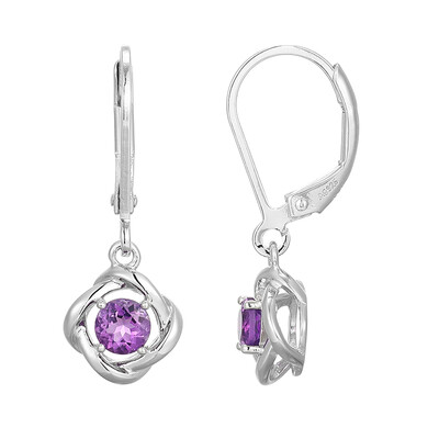 Amethyst Silver Earrings