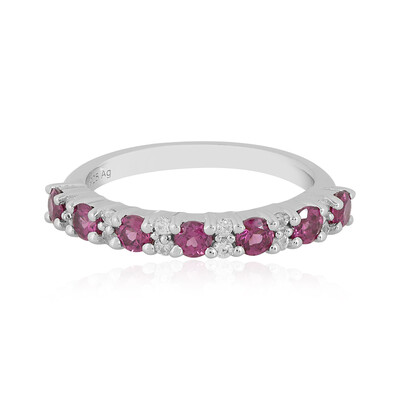 Rhodolite Silver Ring