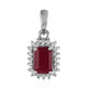 Kenyan Ruby Silver Pendant