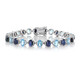 Blue Star Sapphire Silver Bracelet