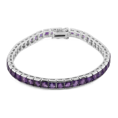 Zambian Amethyst Silver Bracelet