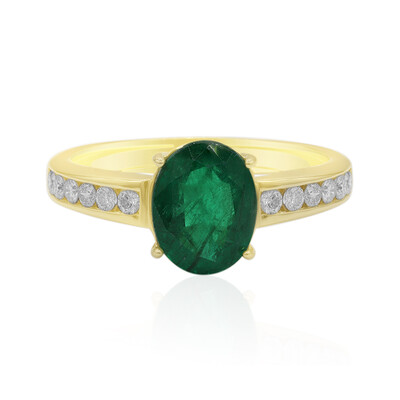 14K Zambian Emerald Gold Ring (Annette)